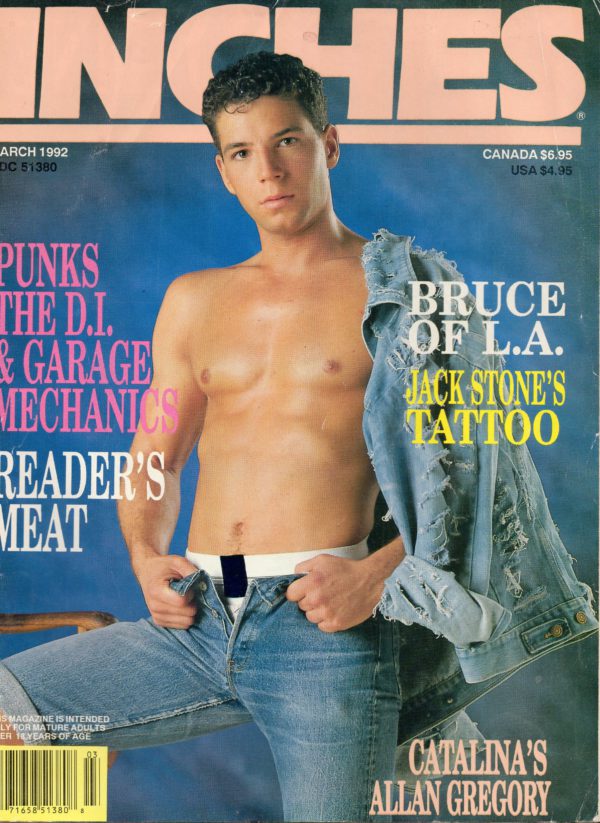 INCHES Magazine (March 1992) Gay Pictorial Lifestyle Magazine