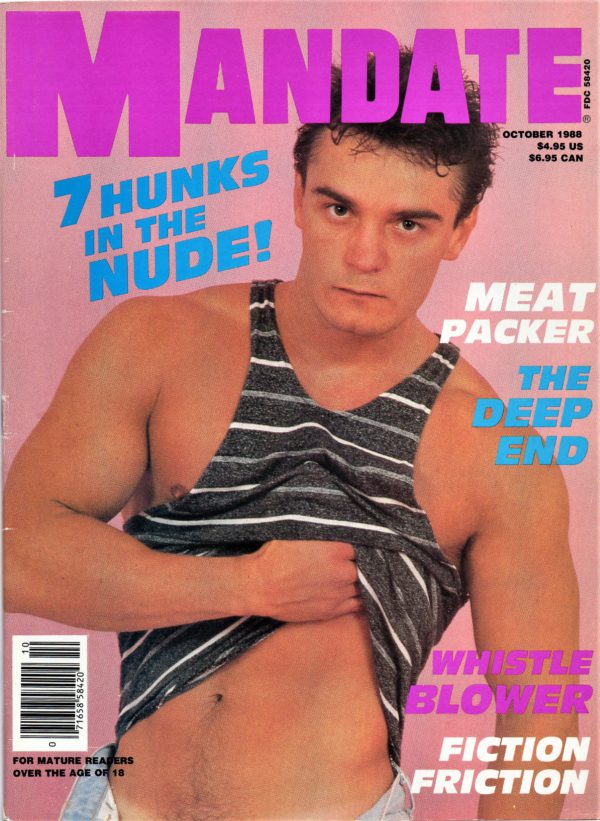 MANDATE Magazine (October 1988) Gay Pornographic Publication