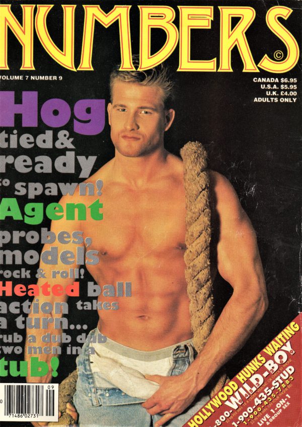NUMBERS Magazine (September 1995, Volume 7, Number 9) Erotic Men Magazine
