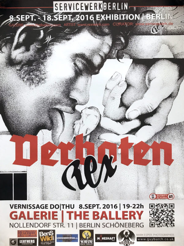 Servicewerk Berlin - VERBOTEN REX - 2016 Exhibition Poster 23.5"x14.5"