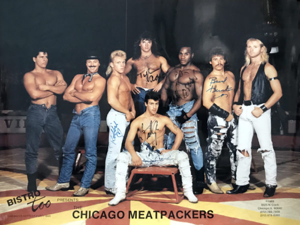Vintage Signed CHICAGO MEATPACKERS Color Poster 20x14"