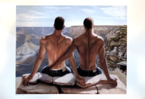 Grand Canyon Lovers - Vintage Print 19x13"