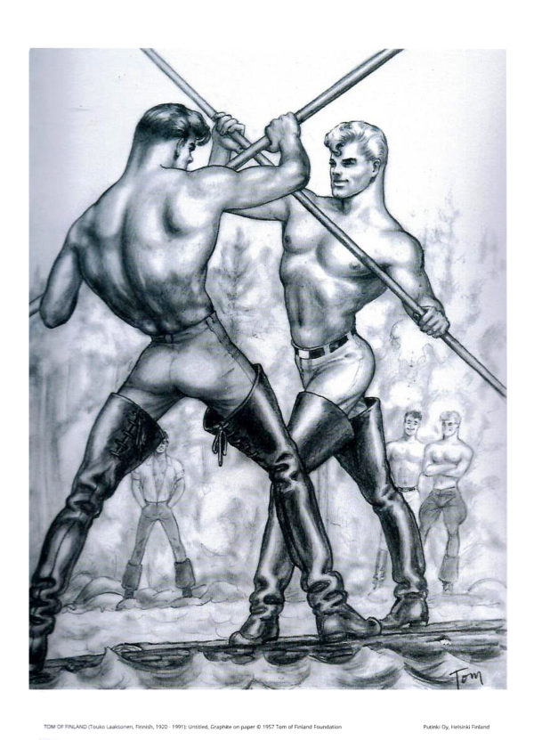 Tom of Finland - Leather Boots Joust - Print 11.5x9.25"