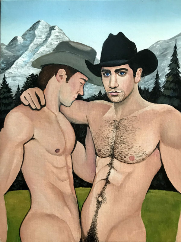 Brokeback Mountain - Heath & Jake - Hard Canvas Print 15.7x12"