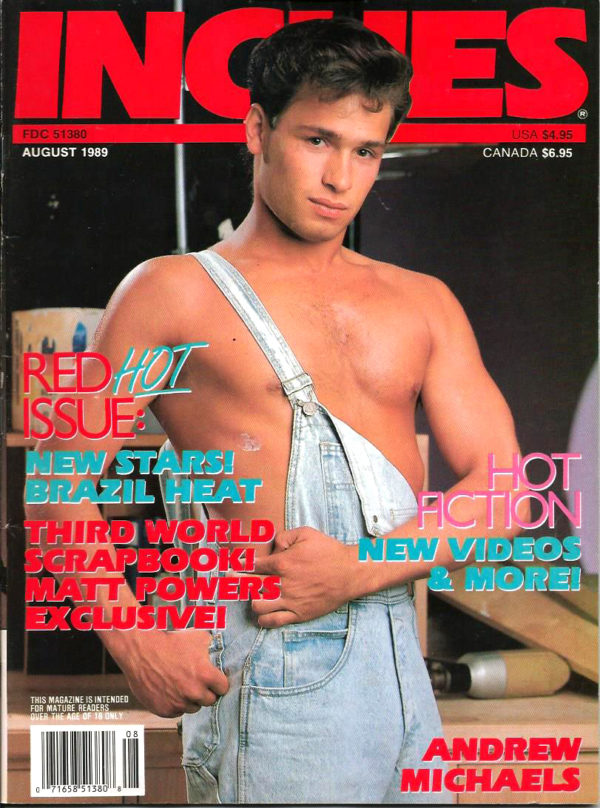 INCHES Magazine (August 1989) Gay Pictorial Lifestyle Magazine