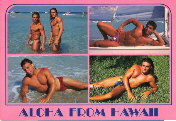 HAWAII BEACH BODS - Set of 6 Vintage Postcards