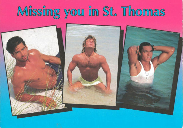 BEACH BUMS - Set of 4 Vintage Postcards