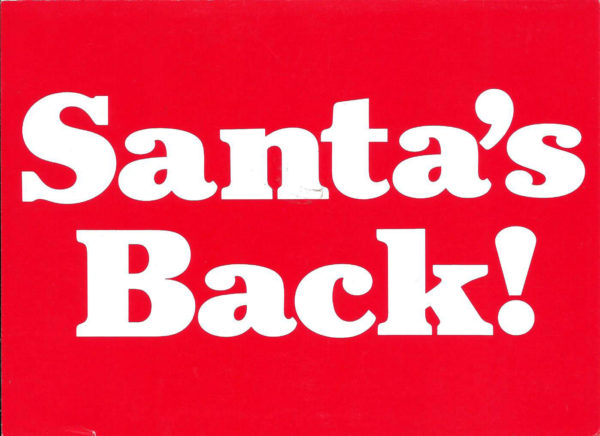 SANTAS BACK - Greeting Card