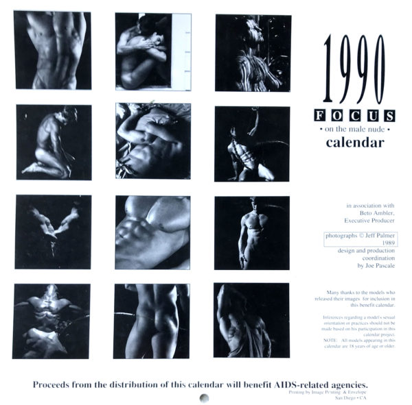 Jeff Palmer FOCUS on the male nude 1990 Calendar