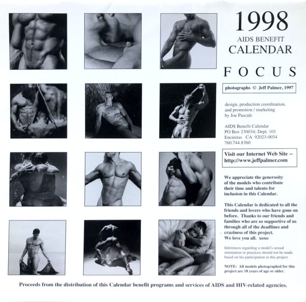 Jeff Palmer FOCUS on the male nude 1998 Calendar