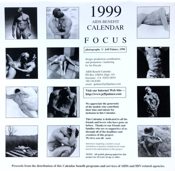 Jeff Palmer FOCUS on the male nude 1999 Calendar