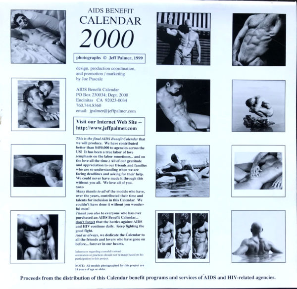 Jeff Palmer FOCUS on the male nude 2000 Calendar