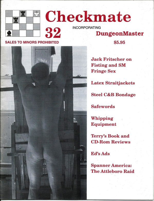 CHECKMATE 32 Gay Magazine Incorporating - Dungeon Master - August 2000