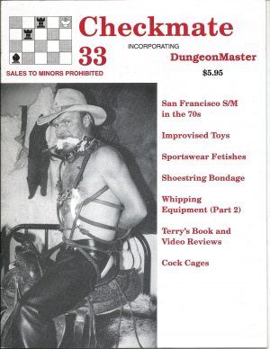 CHECKMATE 33 Gay Magazine Incorporating - Dungeon Master - November 2000
