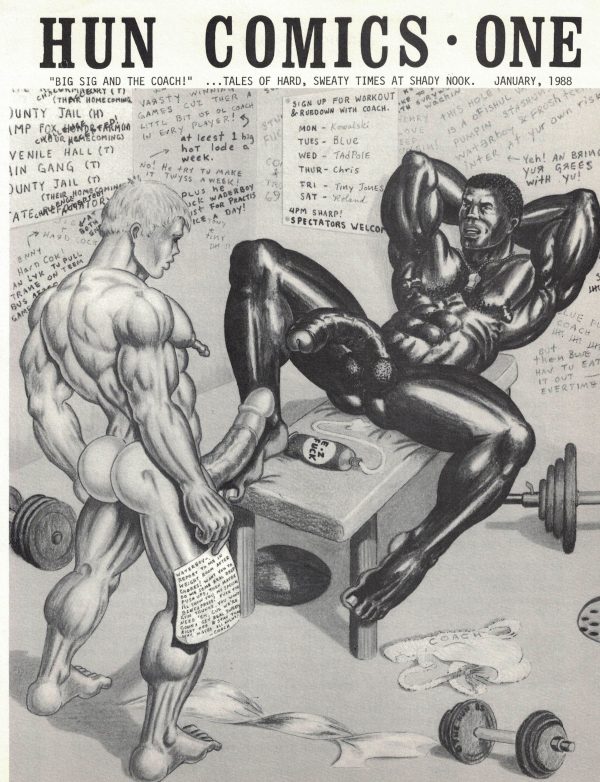 Gay Double Sided Print - The HUN - HUN COMICS ONE - Print 11x8.5" January 1988