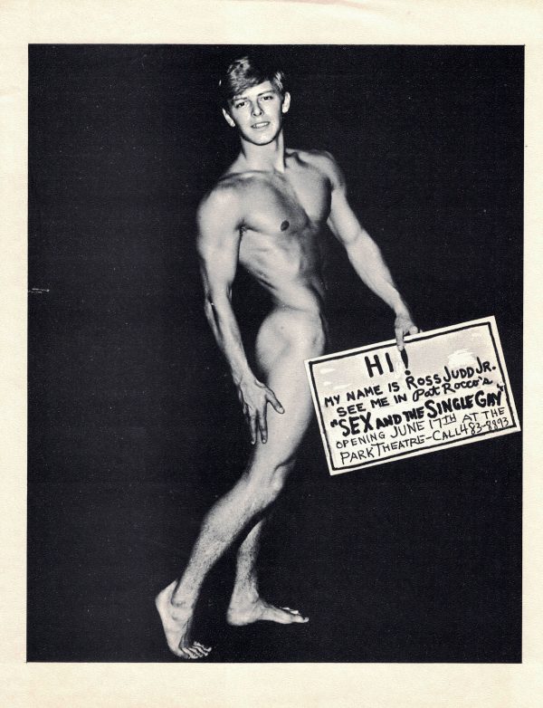 Original print - Ross Judd Jr - Pat Rocco's SEX AND THE SINGLE GAY - Print 11x8.5" (1969)