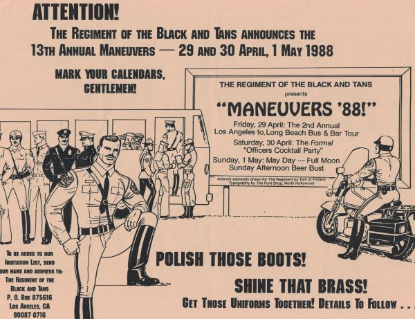 Original print - The Regiment of the Black and Tans present MANEUVERS 1988 - 11x8.5"print