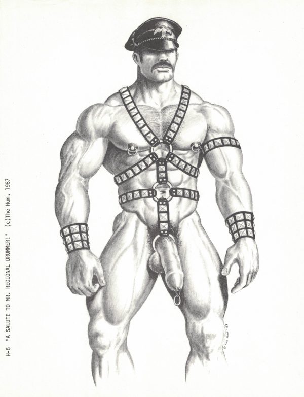 Gay Print - The HUN - 'A SALUTE TO MR REGIONAL DRUMMER' - Print 11x8.5" 1987 (H-5)