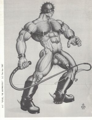 Gay Print - The HUN - 'SPIKE, THE WHIPMASTER' - Print 11x8.5" 1987 (H-7)