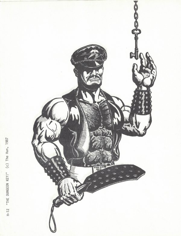 Gay Print - The HUN - 'THE DUNGEON KEY' - Print 11x8.5" 1987 (H-12)