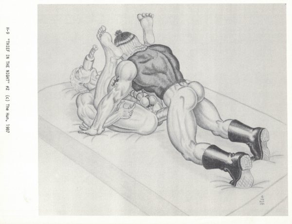 Gay Print - The HUN - 'THIEF IN THE NIGHT #2' - Print 11x8.5" 1987 (H-9)