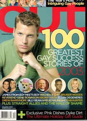 Full Size 8x11 inch format gay picture book, with gay stories, as well as gay articles, in paperback with male models in color, both nude and partly clothed artistic publication. OUT Magazine - by LPI Media Inc. Monthly Edition Magazine. Condition: Good - Uncirculated Paperback: 144 pages Publisher: LPI Media Inc Title: OUT Magazine - 100 Greatest Gay Success Stories (December 2003)